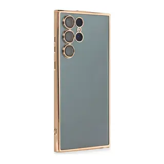 Galaxy S22 Ultra Kılıf Razer Lensli Silikon - Gold