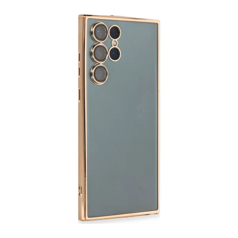 Galaxy S22 Ultra Kılıf Razer Lensli Silikon - Gold