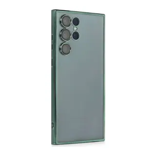 Galaxy S22 Ultra Kılıf Razer Lensli Silikon - Yeşil