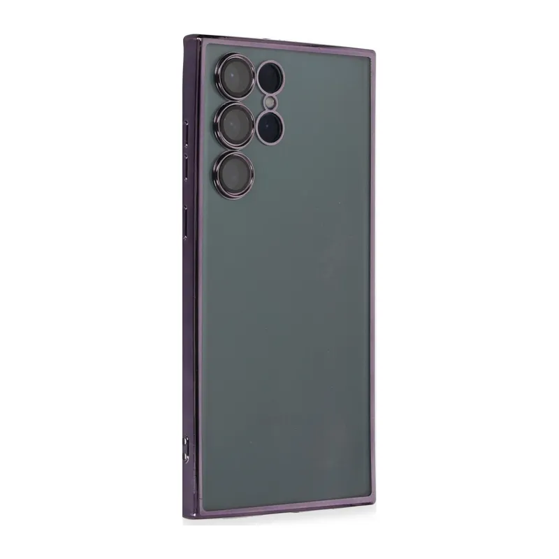 Galaxy S22 Ultra Kılıf Razer Lensli Silikon - Mor