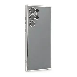Galaxy S22 Ultra Kılıf Razer Lensli Silikon - Gümüş