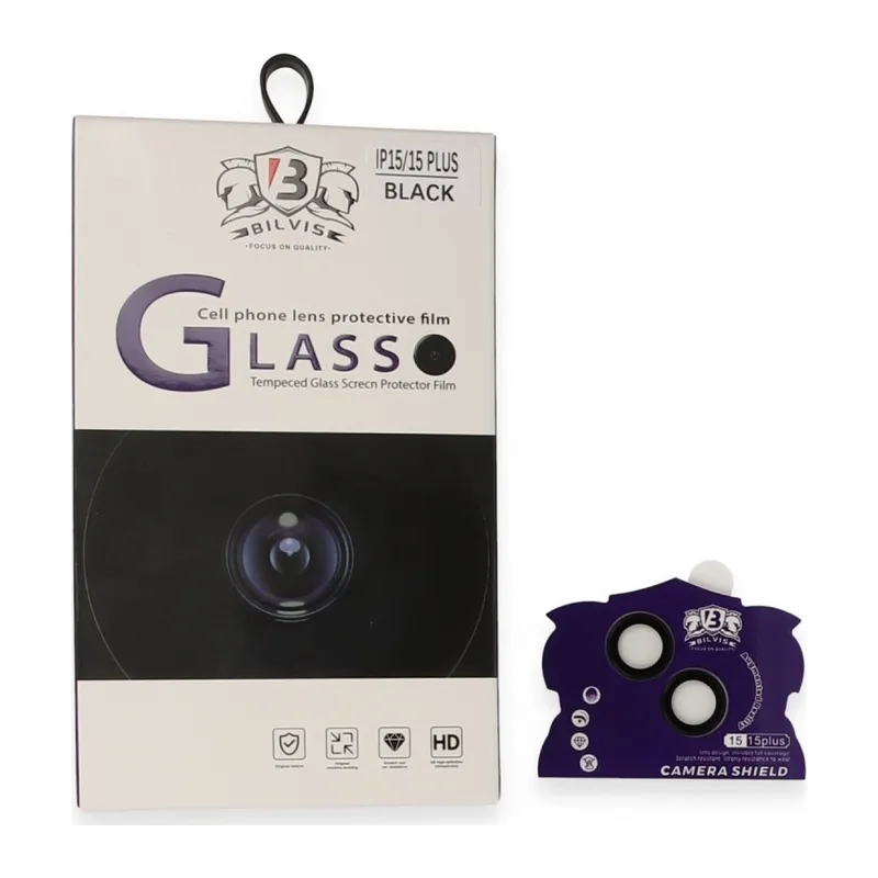 İphone 15 Bilvis Titan Kamera Lens - Siyah
