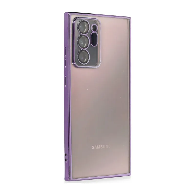 Galaxy Note 20 Ultra Kılıf Razer Lensli Silikon - Mor