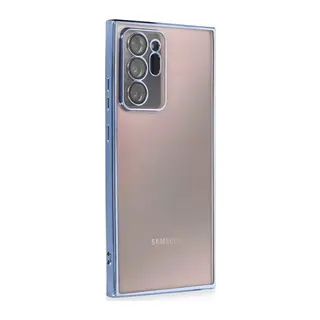 Galaxy Note 20 Ultra Kılıf Razer Lensli Silikon - Açık Mavi