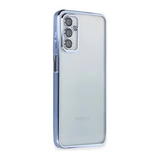 Galaxy M23 Kılıf Razer Lensli Silikon - Açık Mavi