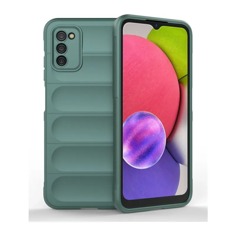 Galaxy A03s Kılıf Optimum Silikon - Koyu Yeşil