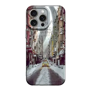 İphone 14 Pro Kılıf Crew Desenli Kapak - Galata Kulesi
