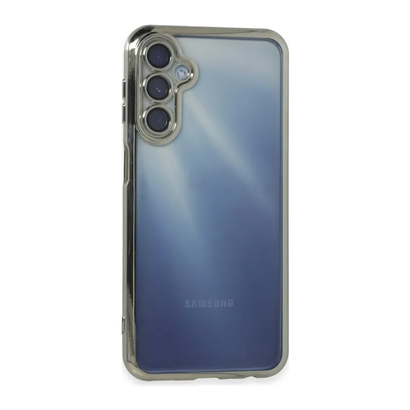 Galaxy A25 5g Kılıf Razer Lensli Silikon - Gümüş