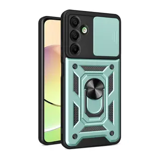 Galaxy A36 Kılıf Pars Lens Yüzüklü Silikon - Yeşil
