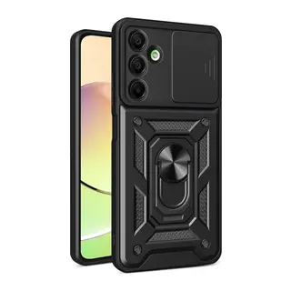 Galaxy A56 Kılıf Pars Lens Yüzüklü Silikon - Siyah
