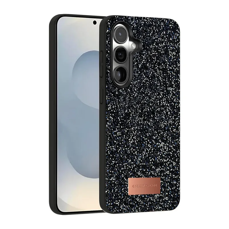 Onegif Galaxy S25 Plus Bright Simli Kapak - Siyah