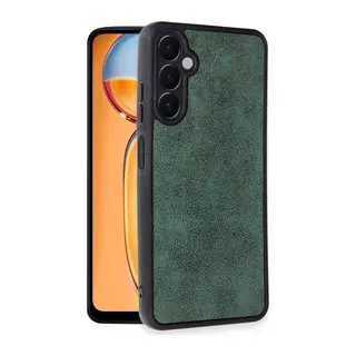 Galaxy A56 Kılıf Aras Deri Kapak - Koyu Yeşil