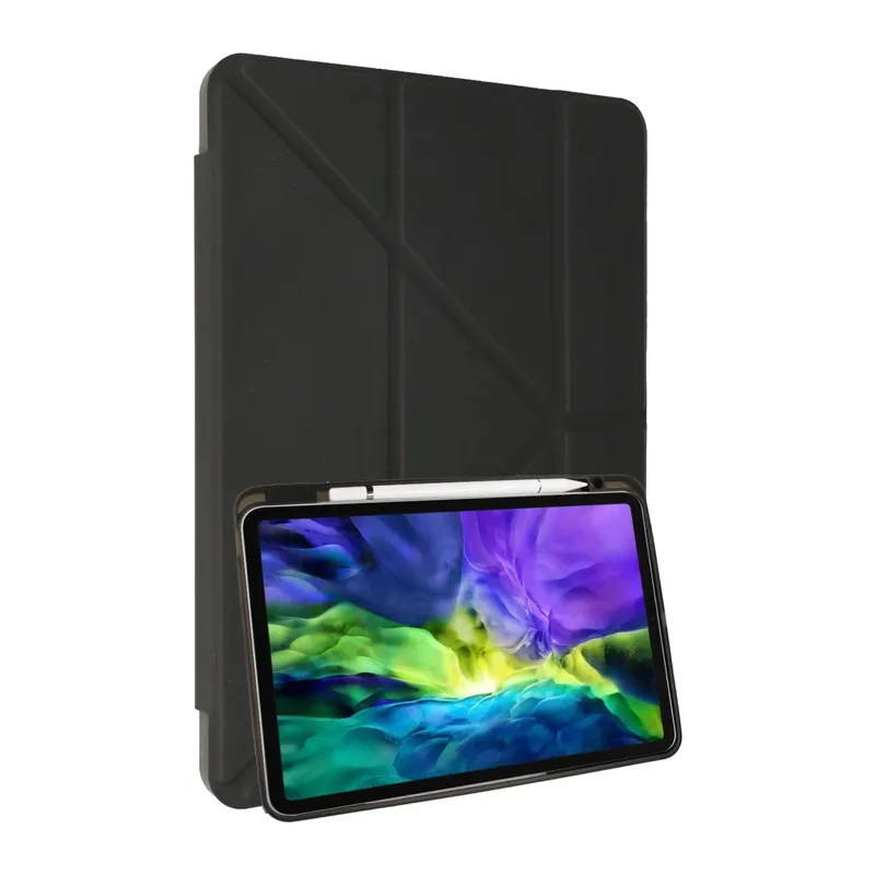 Galaxy P610 Tab S6 Lite 10.4 Kılıf Kalemlikli Mars Tablet Kılıfı - Koyu Gri