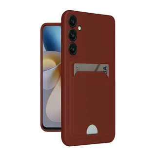 Galaxy S24 Fe Kılıf Kelvin Kartvizitli Silikon - Bordo