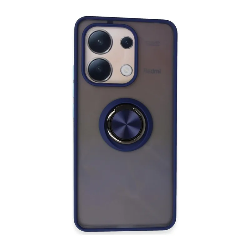 Xiaomi Redmi Note 13 4g Kılıf Montreal Yüzüklü Silikon Kapak - Lacivert