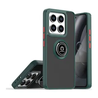 Xiaomi Mi 15 Kılıf Montreal Yüzüklü Silikon Kapak - Yeşil