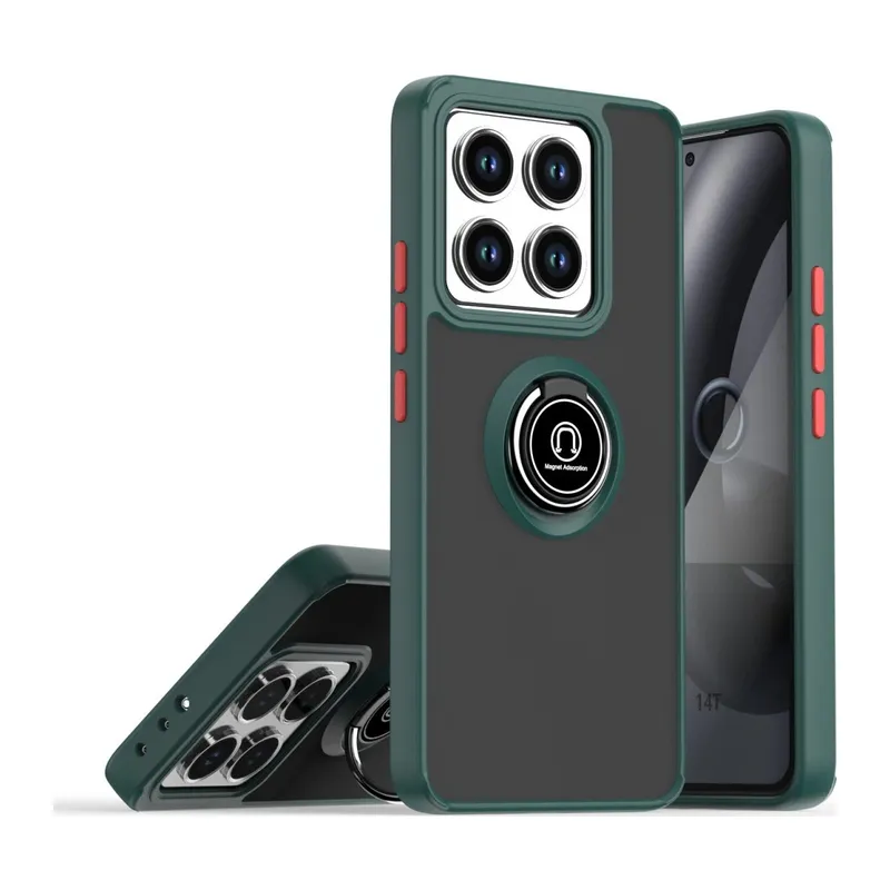 Xiaomi Mi 15 Pro Kılıf Montreal Yüzüklü Silikon Kapak - Yeşil