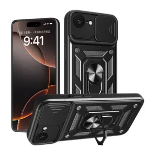 İphone 16e Kılıf Pars Lens Yüzüklü Silikon - Siyah