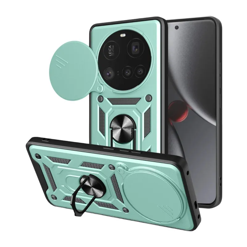 Xiaomi Mi 15 Ultra Kılıf Pars Lens Yüzüklü Silikon - Yeşil