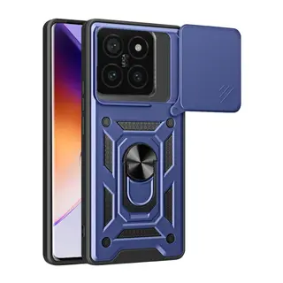 Xiaomi Mi 14t Pro Kılıf Pars Lens Yüzüklü Silikon - Lacivert