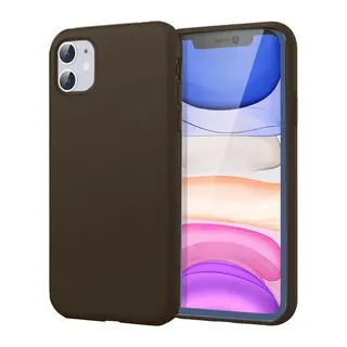 İphone 11 Kılıf First Silikon - Kahverengi