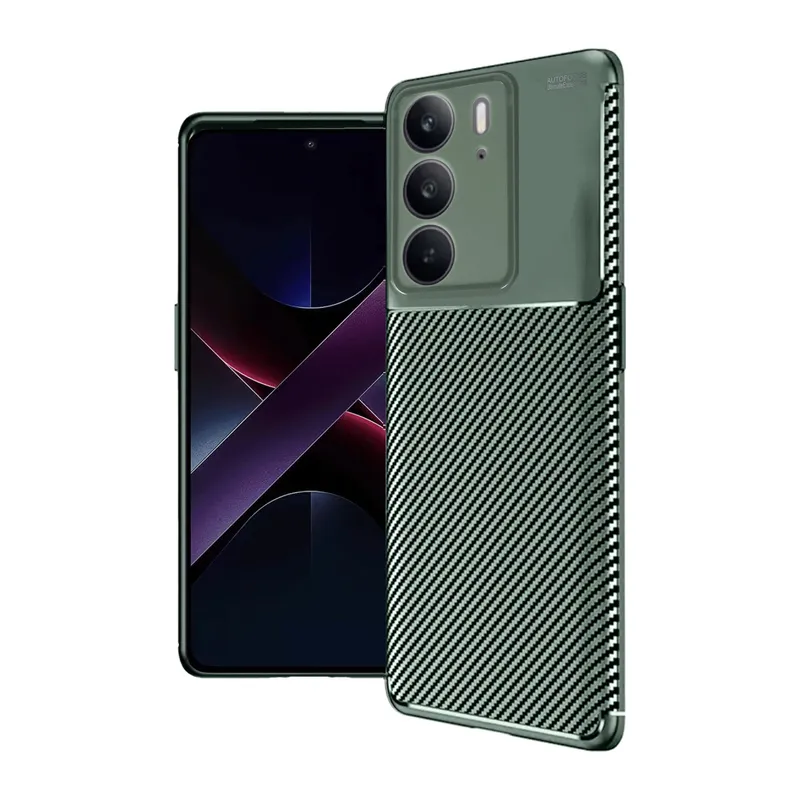 Realme C75 4g Auto Focus Karbon Kapak - Koyu Yeşil