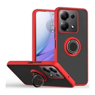 Xiaomi Redmi Note 13 Pro 4g Montreal Yüzüklü Silikon Kapak - Kırmızı