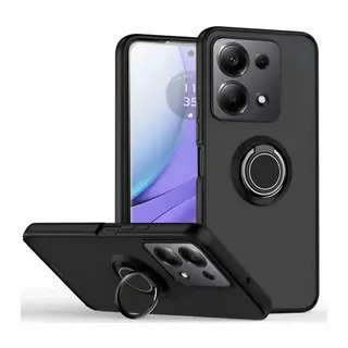 Xiaomi Redmi Note 13 Pro 4g Montreal Yüzüklü Silikon Kapak - Siyah
