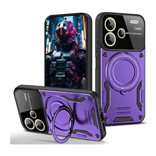 Xiaomi Redmi Note 13 Pro Plus Joy Lens Standlı Kapak - Mor