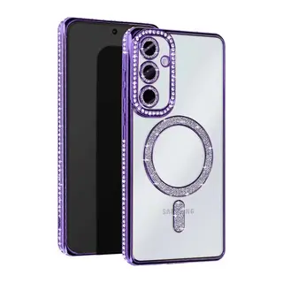 Galaxy S25 Edge Joke Simli Magneticsafe Kılıf - Derin Mor