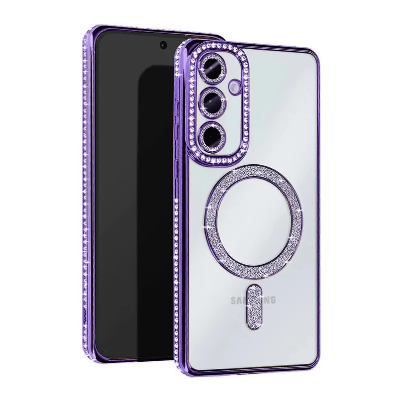 Galaxy S25 Edge Joke Simli Magneticsafe Kılıf - Derin Mor