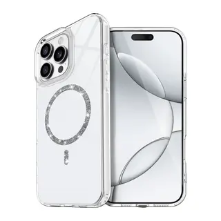 İphone 15 Pro Max Live Diamond Magsafe Kapak - Şeffaf