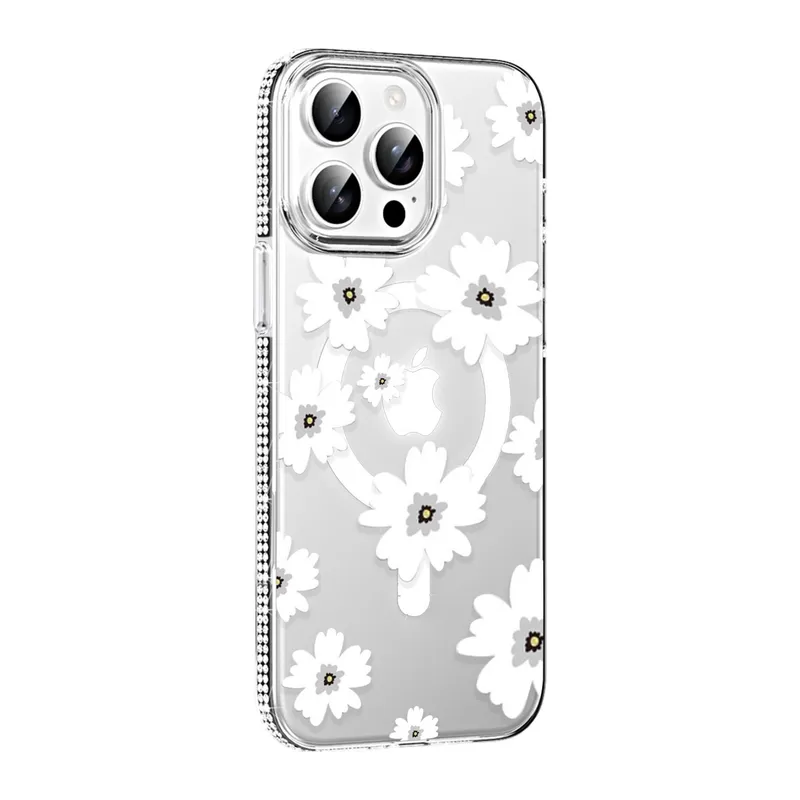 Joko İphone 15 Pro Floral Magsafe Kapak - Beyaz