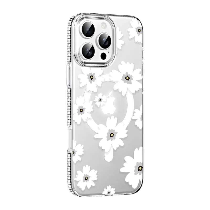 Joko İphone 16 Pro Max Floral Magsafe Kapak - Beyaz