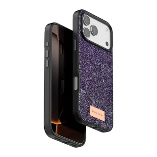 Onegif İphone 17 Pro Bright Simli Kapak - Derin Mor