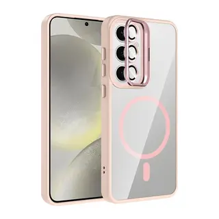 Joko Galaxy S24 Fe Remim Lensli Magsafe Standlı Kapak - Pembe