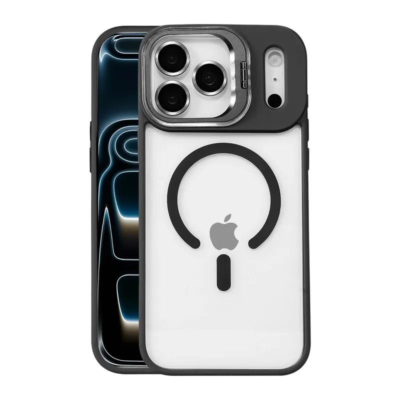 Joko İphone 17 Pro Max Remim Lensli Magsafe Standlı Kapak - Siyah
