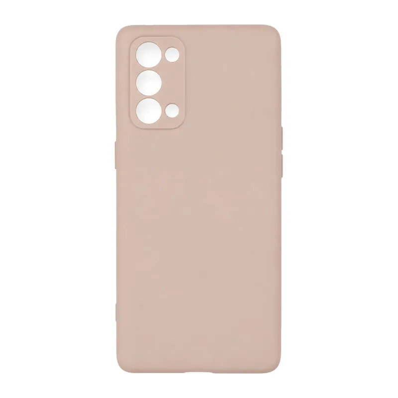 Oppo Reno 5 Pro Kılıf Nano İçi Kadife Silikon - Pudra