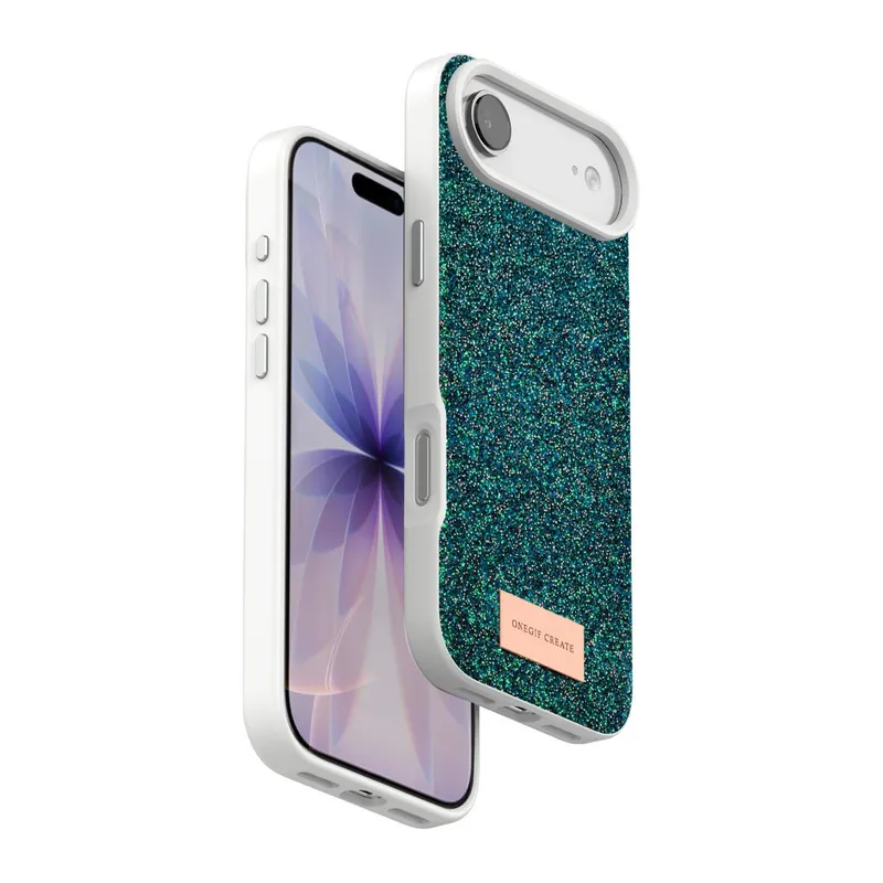 Onegif İphone 17 Air Bright Simli Kapak - Koyu Yeşil