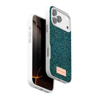 Onegif İphone 17 Pro Bright Simli Kapak - Koyu Yeşil
