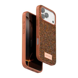 Onegif İphone 17 Pro Max Bright Simli Kapak - Turuncu
