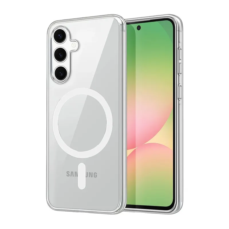 Galaxy A55 5g Combo Sert Şeffaf Magsafe Kapak - Şeffaf