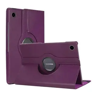 Galaxy Tab A11 360 Tablet Deri Kılıf - Mürdüm