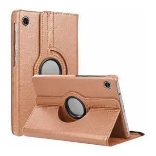 Galaxy Tab A11 360 Tablet Deri Kılıf - Rose Gold