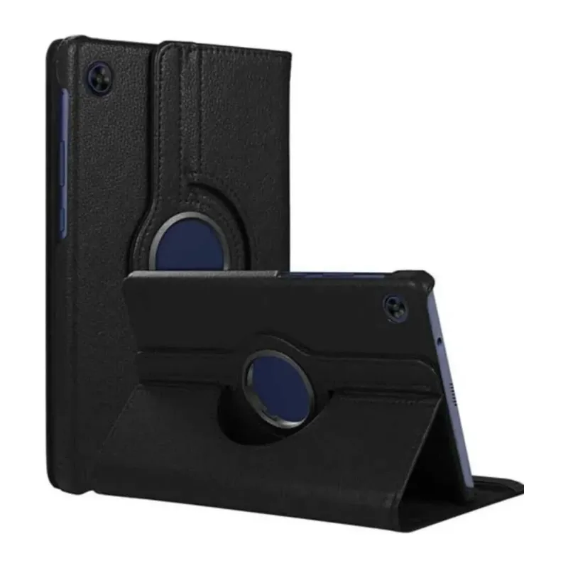 Galaxy Tab A11 360 Tablet Deri Kılıf - Siyah