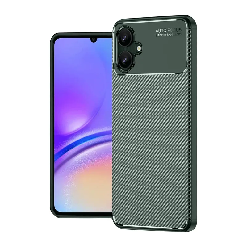 Galaxy A06 Kılıf Auto Focus Karbon Kapak - Koyu Yeşil