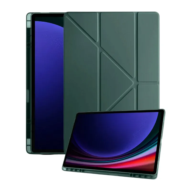 Galaxy Tab A11 Kalemlikli Mars Tablet Kılıfı - Koyu Yeşil