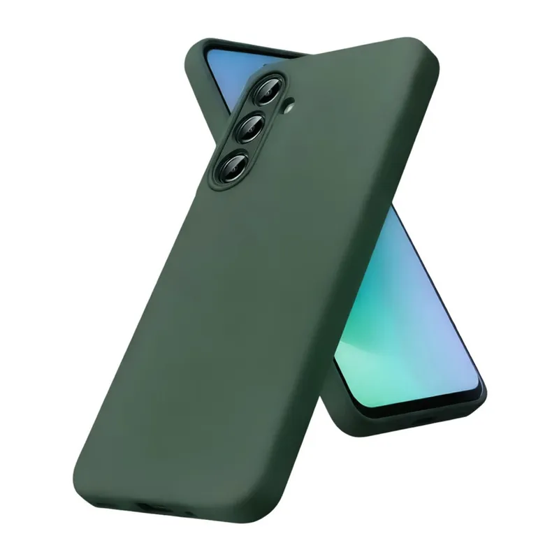 Galaxy S26 Nano İçi Kadife Silikon - Koyu Yeşil