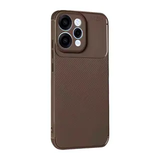 Oppo Reno 15 Auto Focus Karbon Kapak - Kahverengi