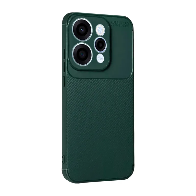 Oppo Reno 15 Auto Focus Karbon Kapak - Koyu Yeşil